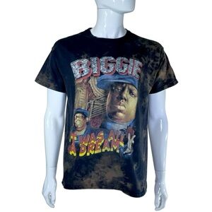 Notorious B.I.G  Men’s Acid Washed Black Biggie It Was All A Dream T-Shirt